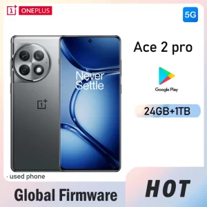 Teléfono inteligente Oppo Oneplus Ace 2 Pro 5G de 24 GB y 1 TB, batería de 5000 mAh, pantalla de 2772x1240 píxeles, cámara de 50 MP, 6.74 pulgadas, Snapdragon 8 Gen 2, teléfono usado