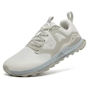 HOBIBEAR, zapatos de senderismo Unisex para mujer y hombre, zapatillas para correr al aire libre, zapatos antideslizantes de cuero Artificial con cordones para caminar