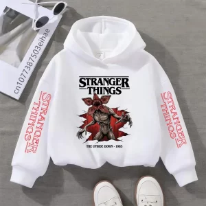 Sudadera con Capucha para Niños 2026, Diseño de Stranger Things, Flor Cadáver, Demogorgon, Estilo Retro Americano