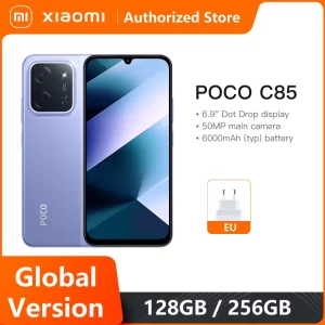 Teléfono Móvil Xiaomi POCO C85 Versión Global, Pantalla Dot Drop de 6.9 Pulgadas, Batería de 6000 mAh, Cámara de 50 MP, Helio G81-Ultra de 33 W, 120 Hz, NFC