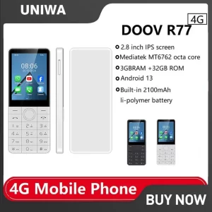 Nuevo teclado táctil DOOV R77 4G, teléfono Google Android 13, pantalla de 2,8 ", 3GB + 32GB, 2100mAh, Volte Call, Whatsapp, teléfono árabe hebreo