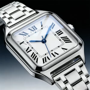 Reloj de cuarzo de aleación de acero inoxidable para hombres de negocios de alta gama, reloj de plata simple y moderno para hombres, nuevo modelo 2026