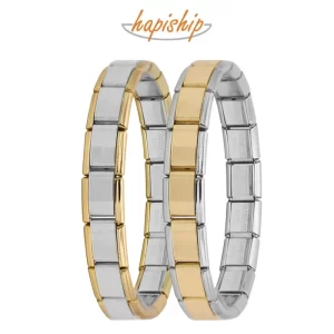 Hapiship-pulsera elástica Itanlian de acero inoxidable para hombre y mujer, brazalete de moda, 7/9/13mm de ancho, novedad de 2024