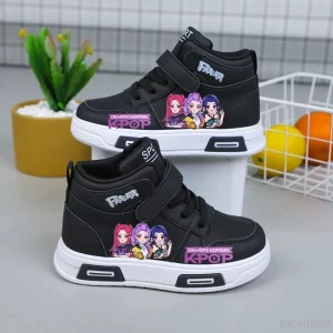 KPop Demon Hunters zapatillas de deporte para niños, zapatos casuales para niños, zapatillas deportivas de otoño para tenis, zapatillas altas para niñas, zapatillas altas para exteriores