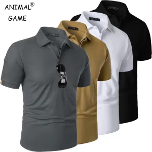Polo de manga corta de verano para hombre, camiseta deportiva de tenis, camisas que absorben la humedad, ropa informal con botones transpirables, camiseta de gran tamaño