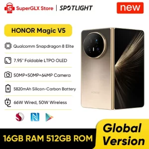 HONOR Magic V5 versión Global 5G teléfono inteligente plegable Snapdragon 8 Elite 7,95 "LTPO pantalla OLED 5820mAh batería 66W supercarga