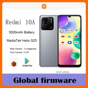 Firmware global Xiaomi Redmi 10A Smartphone Pantalla HD de 6,53' Helio G25 Octa Core 13MP 5000mAh Teléfono usado