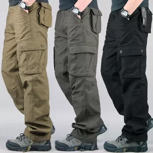 Pantalones Cargo tácticos 2025, monos de algodón para Hombre, pantalones de trabajo al aire libre, ropa de Hombre de talla grande, pantalones de senderismo de camuflaje con múltiples bolsillos