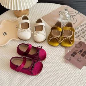Zapatos de Cuero para Niñas, Primavera-Otoño 2026, Estilo Coreano, Suela Suave Antideslizante, Versátiles, Tipo Princesa