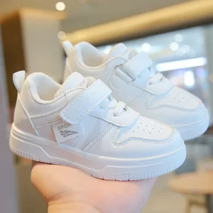 Bebé chico primavera otoño nuevos zapatos blancos pequeños Tenis zapatillas niños suela suave antideslizante zapatilla niño Casual zapatos deportivos