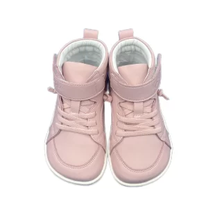 Tipsietoes otoño primavera botas de cuero genuino para niñas niños zapatillas descalzas forro de cuero peso ligero correa elástica
