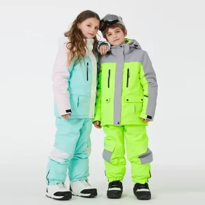 -30, Traje de nieve para niños, Conjuntos de ropa de snowboard, Ropa deportiva al aire libre, Abrigo de esquí y pantalón con correa, Disfraces para niños, Niño y niña