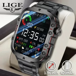 Reloj inteligente militar resistente Al agua para hombre, pulsera resistente Al agua lP68, de 2026 pulgadas, con llamada por Bluetooth y voz Al aire libre, para Android, 2,01