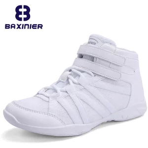 BAXINIER, zapatos blancos de porristas de alta calidad para niñas, zapatillas ligeras de competición para jóvenes, zapatillas de entrenamiento para niños, zapatillas de tenis para baile