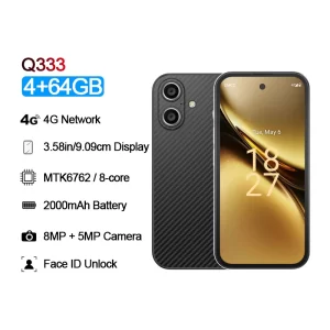 SOYES Q333 4GB RAM 64GB ROM Android 12,0 Smartphone 2000mAh Face ID 4G LTE Dual SIM Pantalla de 3,58 pulgadas Teléfono pequeño