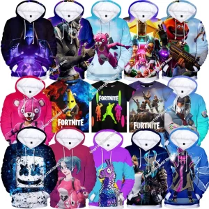 Sudaderas con capucha Fortnite para niños, ropa para niños, ropa de juego de Anime, sudaderas con capucha, abrigos de otoño