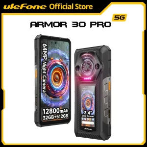 Ulefone Armor 30 Pro 5G teléfono resistente Android 14 Smartphone 6,95 "120Hz 32GB + 512GB 12800mAh cámara nocturna 64MP NFC