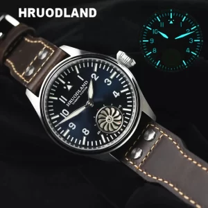 Reloj Mecánico para Hombre Hruodland 2026 Nuevo Modelo F016, Cristal de Zafiro Luminoso BGW-9, 10 bar, Esfera Esmerilada para Buceo