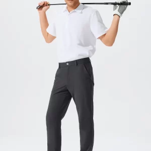 Pantalones de golf informales para hombre, pantalones de negocios de calidad ligeros, rectos y elásticos, pantalones deportivos de golf, longitud de inserción 30-34