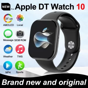 2026 nuevo Original para Apple DT Watch 10 reloj inteligente hombres AMOLED 4GB memoria música 3D envolvente BT llamada impermeable reloj inteligente mujer