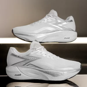 Zapatos para correr informales y cómodos de color sólido resistentes al desgaste, zapatos deportivos transpirables y fáciles de usar con cordones ajustables, antideslizantes y cómodos para hacer ejercicio al aire libre