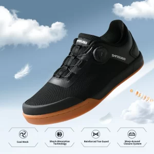 Zapatos de bicicleta de montaña Sandugo MTB para ciclismo XC/Enduro/DH, estabilidad del sistema de dial de encaje de velocidad (pedal plano/versión sin enganche)