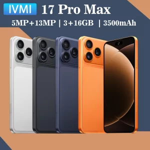 Teléfono Inteligente IVMI Global Vision 17 Pro Max Android con 3 GB de RAM, 16 GB de ROM, Pantalla de 6.7 Pulgadas, Doble SIM, Red 4G, Cámaras de 5+13MP