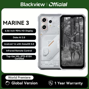 Smartphone Blackview OSCAL MARINE 3, pantalla HD 90 Hz de 6,56", Helio G81, cámara de 13 MP + 16 MP, batería de 5000 mAh, teléfono móvil Android 16