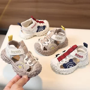 Sandalias Deportivas de Verano para Niños, Transpirables y con Diseño Hueco, Zapatos Deportivos para Correr para Niños y Niñas, Antideslizantes y de Suela Suave