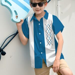 Camisa Hawaiana de Manga Corta para Niño con Estampado Creativo | Cómoda y Vibrante, Ideal para el Verano, Perfecta como Regalo