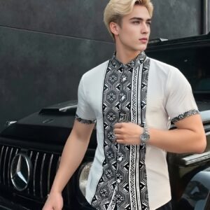 Nueva camisa casual estampada para hombre 2026