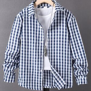 Camisa Casual Versátil de Cuadros para Niños - Primavera/Otoño