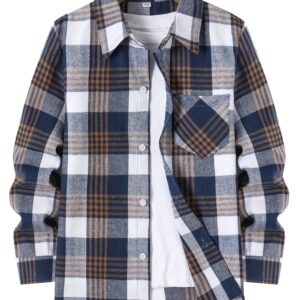 Camisa de Franela a Cuadros Clásica para Niños