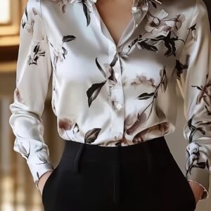 Camisa de Manga Larga Estampada para Mujer - Edición Especial Elegante