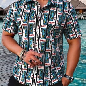 Nueva camisa casual estampada para hombre 2026