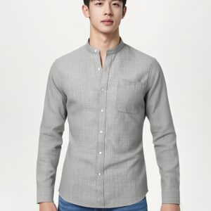 Temporada de Regreso a Clases: Camisa Casual de Cuello Alto para Niños, Camisa de Uniforme Escolar, Estilo Académico - Manga Larga y Corte Regular, Ideal para la Temporada Escolar, Banquetes Formales, Fiestas de Graduación, Uniformes de Presentación, Bodas de Cumpleaños y Otras Ocasiones, para