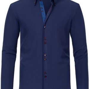 Camisa de Manga Larga para Hombre, Formal, Negocios, Exterior, Top Masculino